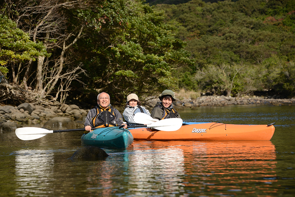 休憩後にご家族3人集まって記念写真を一枚。笑顔がとっても素敵です。