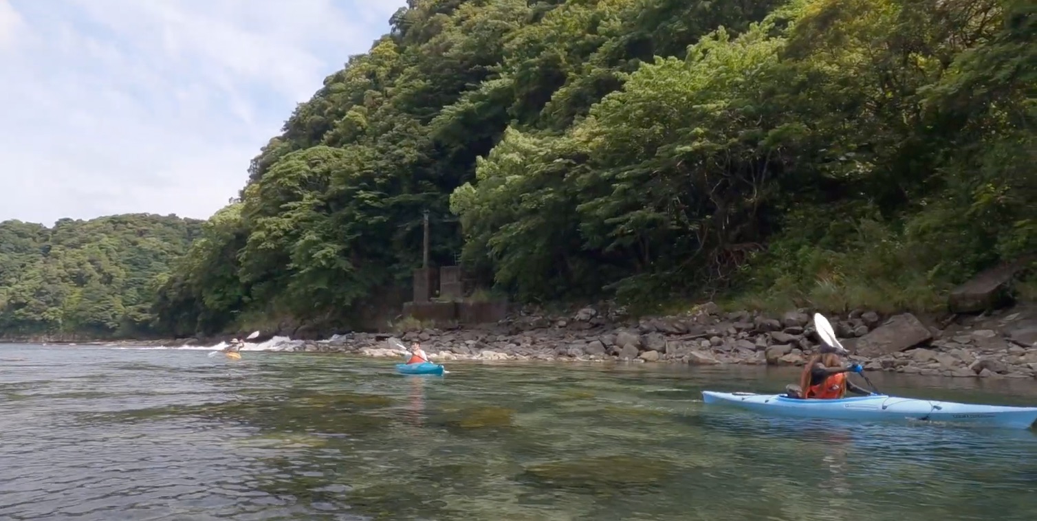 太鼓岩ツアーの翌日は午後から安房川カヤックに挑戦