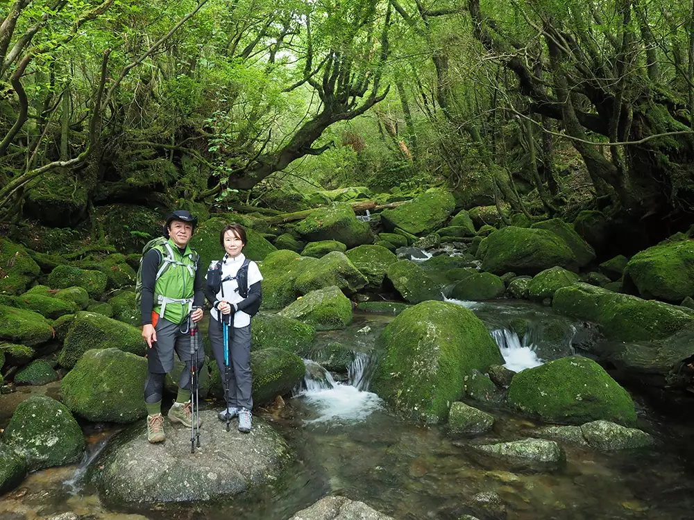 白谷川本流でSさんとMさん